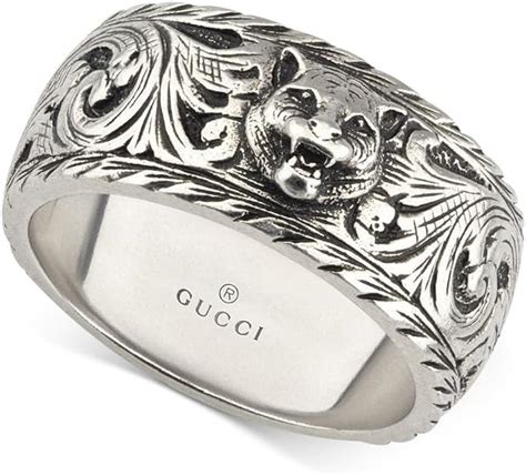 gucci gatto ring with owl head in aged sterling silver|Gucci Gatto Sterling Silver Ring on SALE .